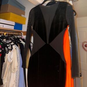 Mesh cut out dress
